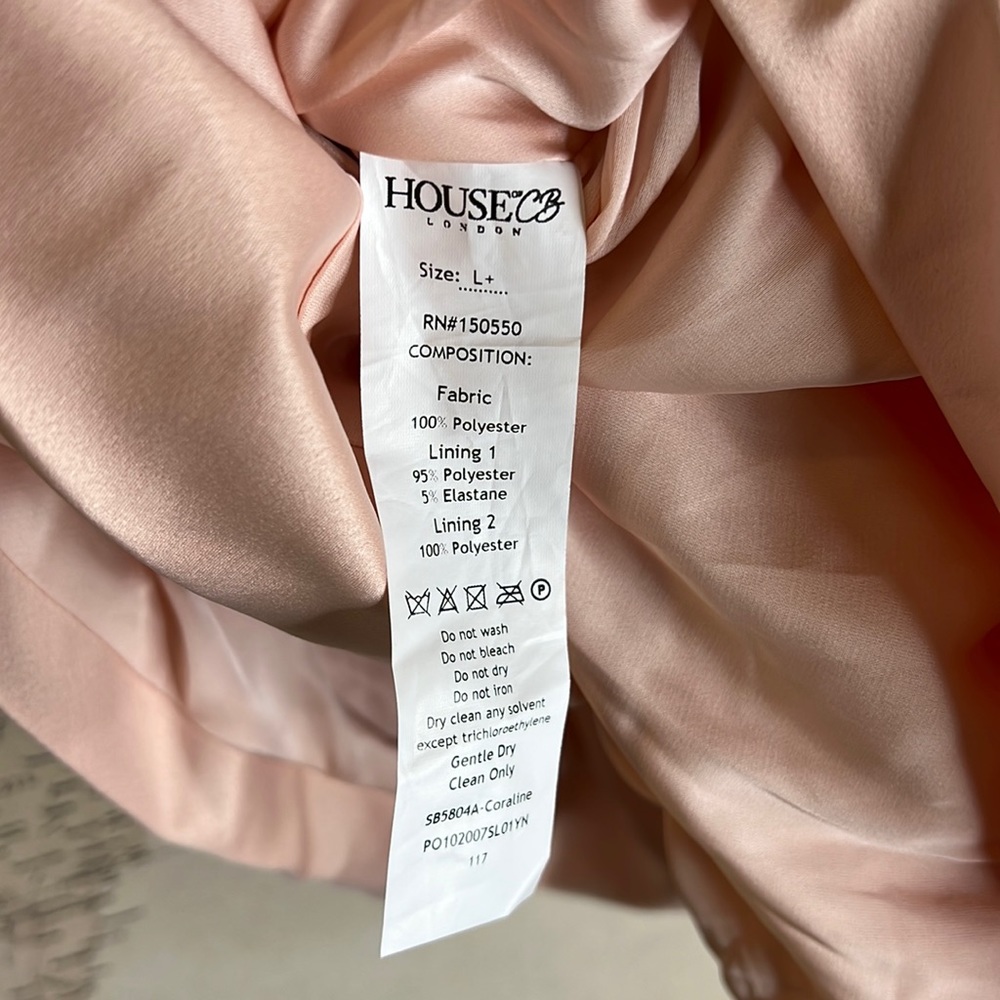 House of CB ‘Coraline’ Blush Satin Corset Dress NWOT - Picture 9 of 15